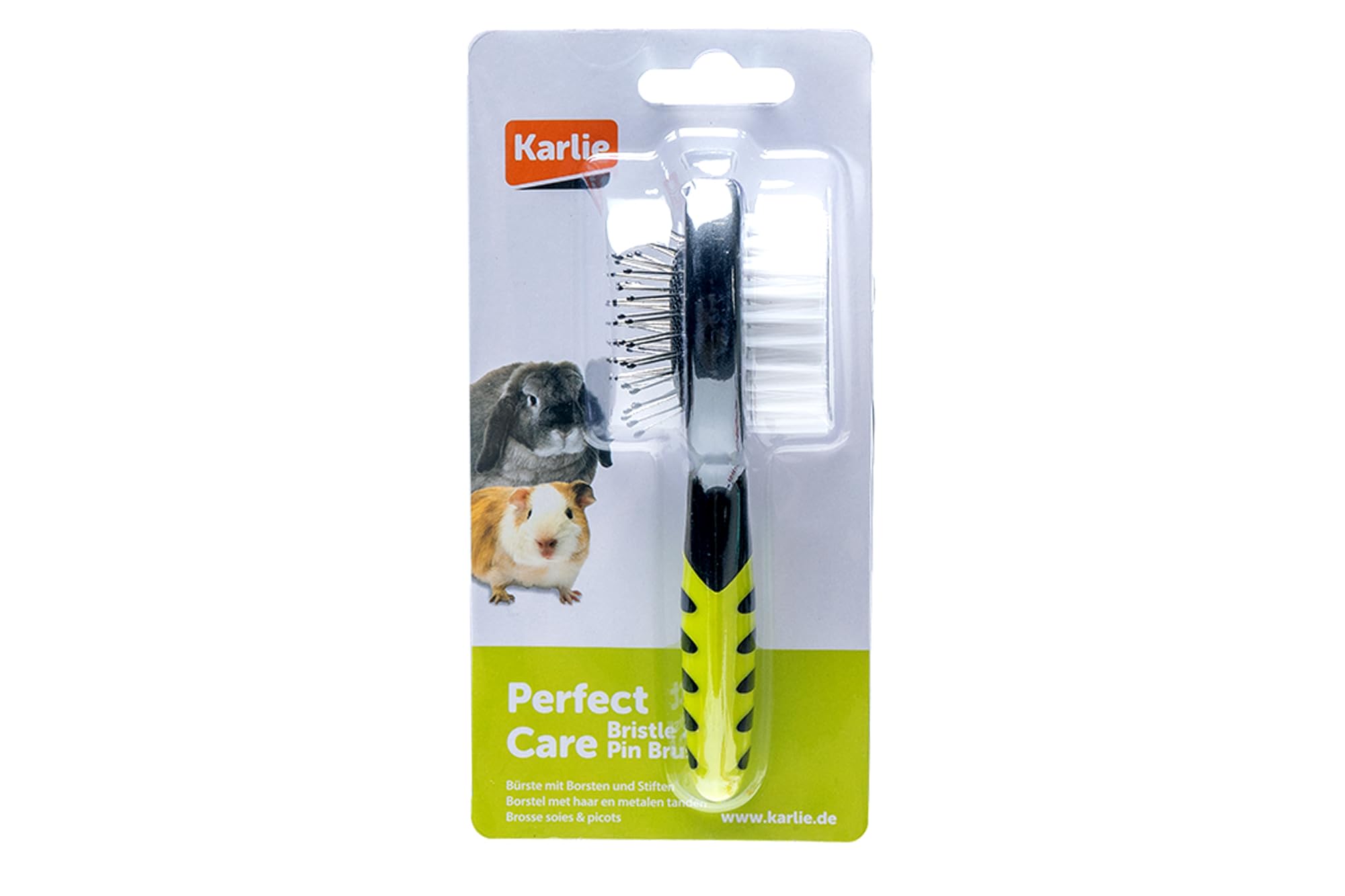 karlie-brosse-2-en-1-en-caoutchouc-pour-rongeurs-noir-vert-14-5-x-4-5-cm image 3
