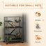 pawhut-cage-5-tages-127-cm-pour-petits-animaux-avec-hamac-6-portes-gris-fonc image 5