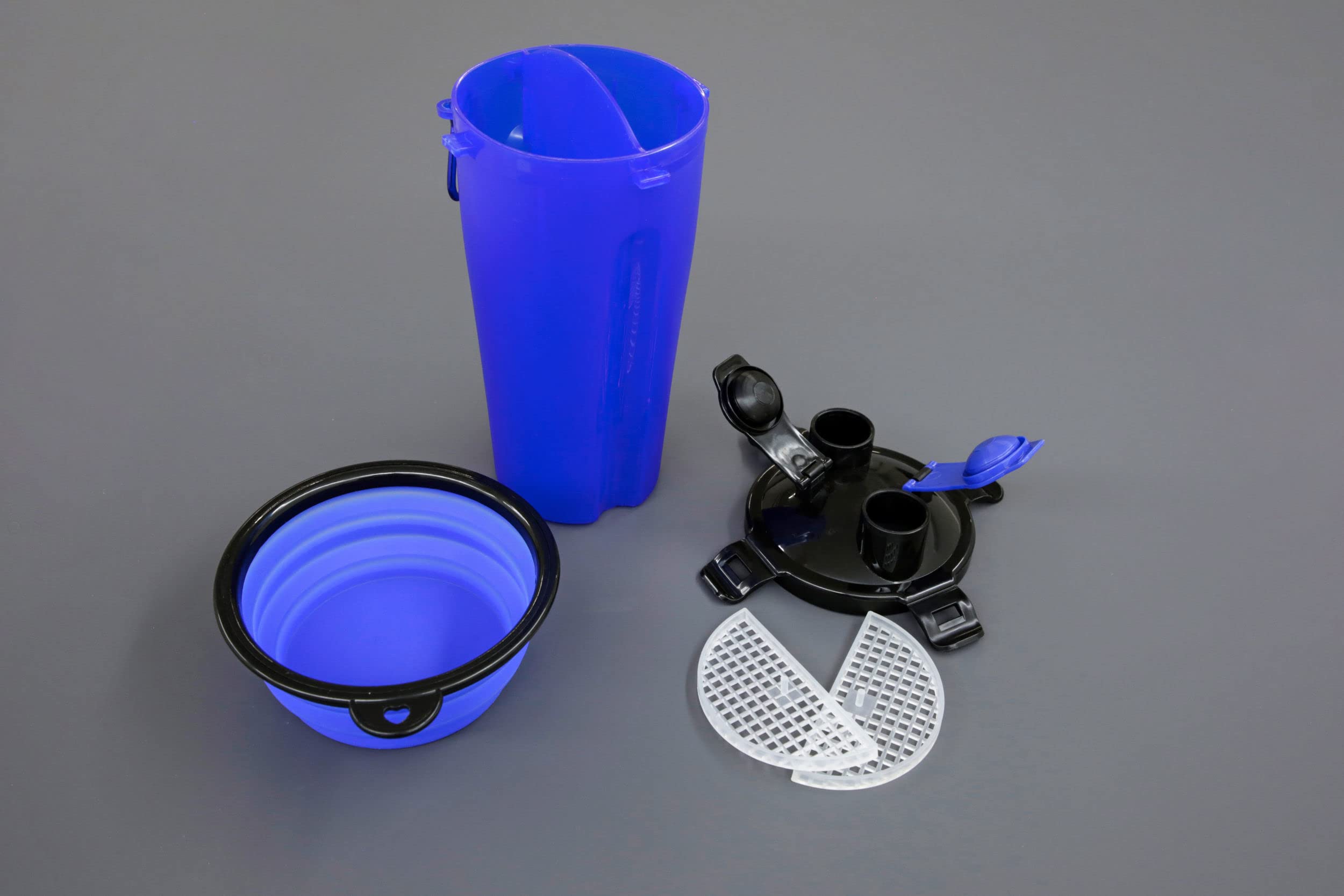 kerbl-pet-bo-te-alimentaire-et-eau-2x350-ml-bleu-noir-avec-gamelle-silicone-250- image 3