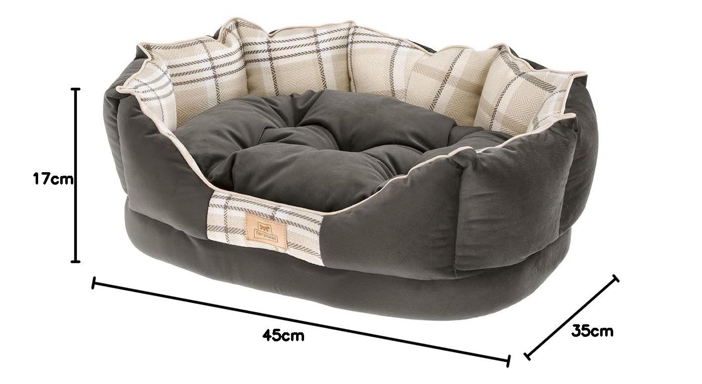 ferplast-charles-50-panier-chien-chat-marron-avec-matelas image 2
