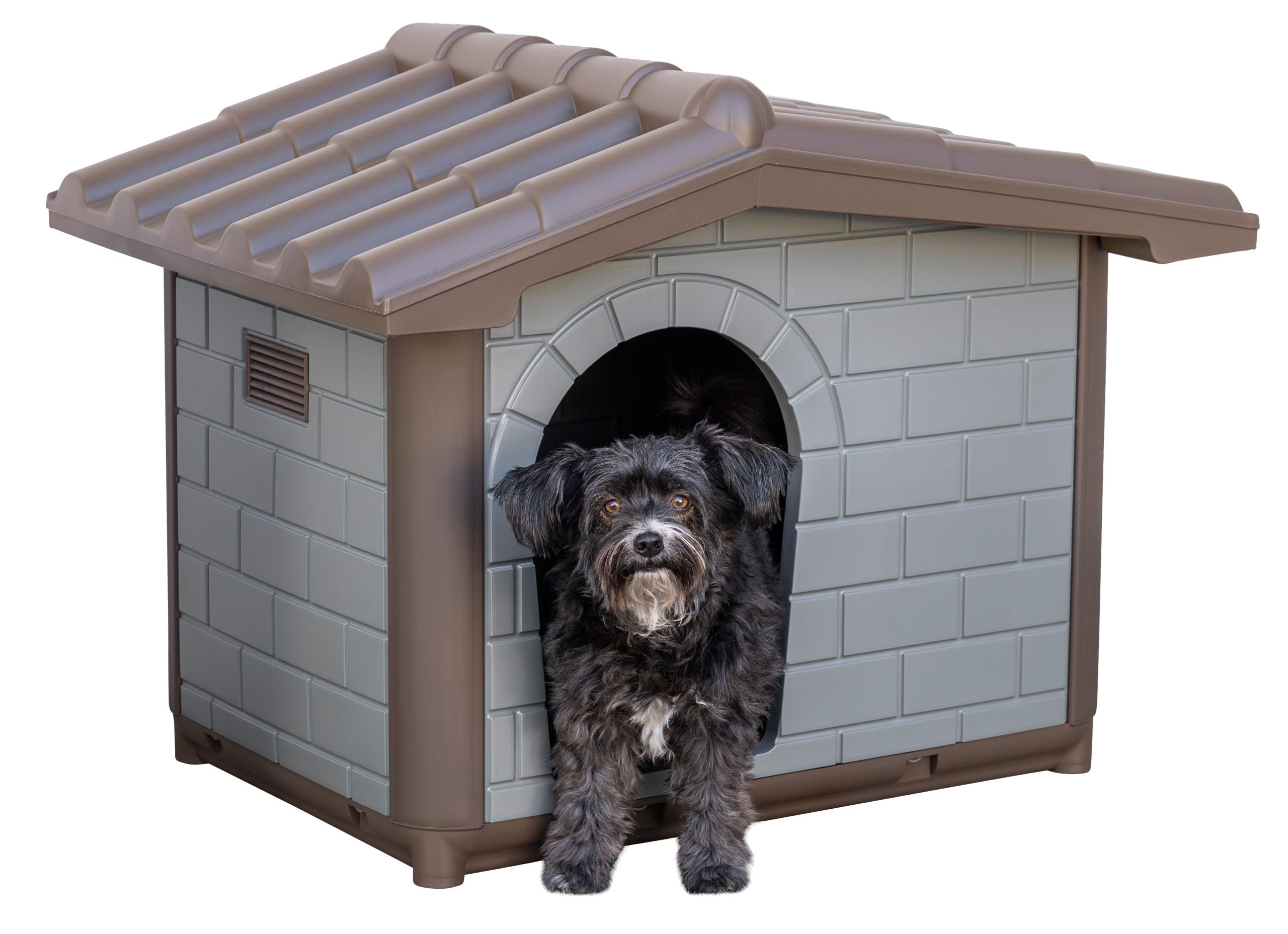 kerbl-pet-levin-eco-niche-pour-chiens-99-x-70-x-75-cm-plastique-recycl-gris-vert image 2