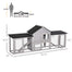 pawhut-clapier-lapin-ext-rieur-83-pouces-double-enclos-et-toit-tanche-gris image 4