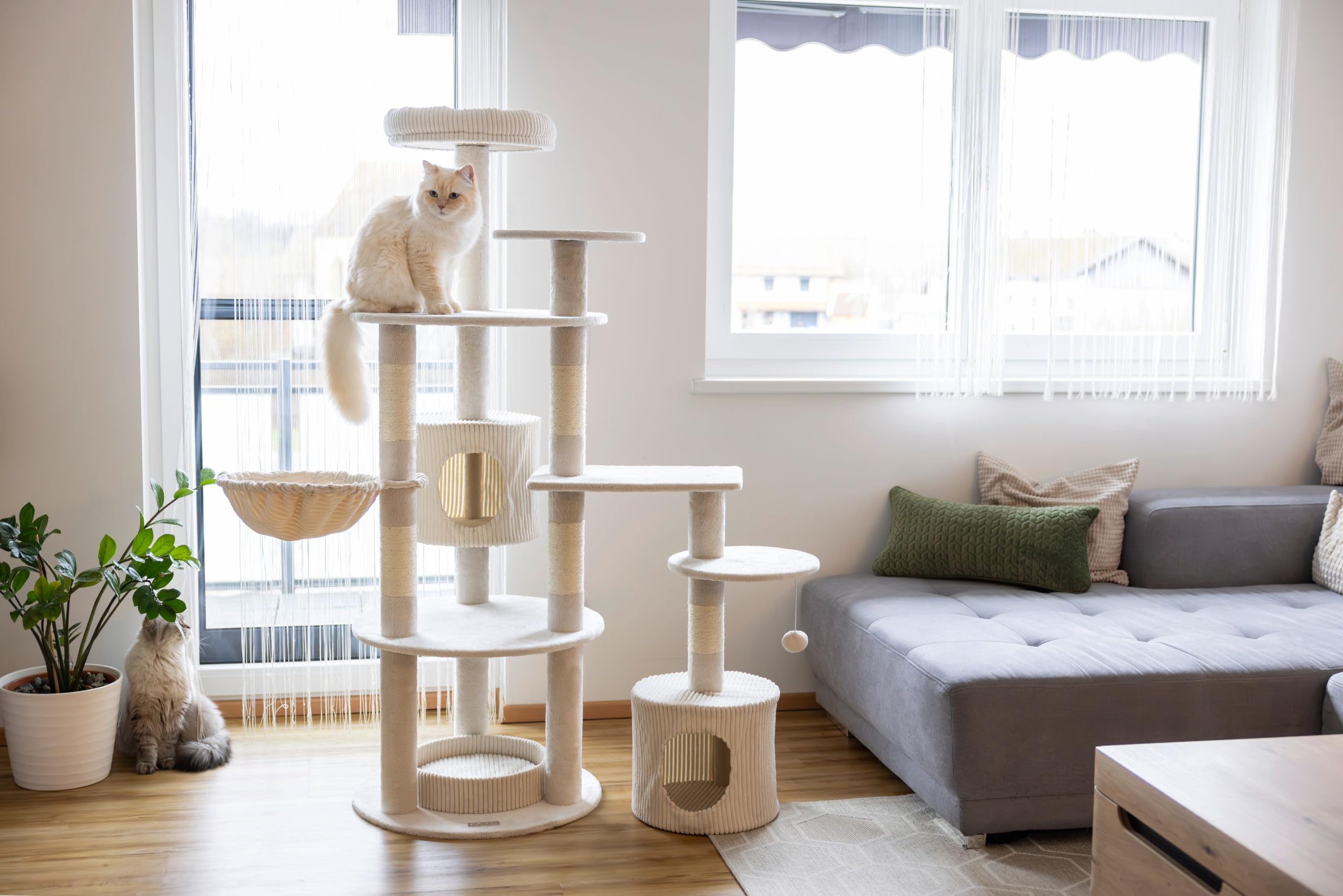 kerbl-pet-griffoir-annika-beige-164-cm-arbre-chat-en-bois image 5