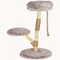 pawhut-arbre-chat-tour-35-pouces-poteaux-bois-couchage-et-jouet-marron image 2