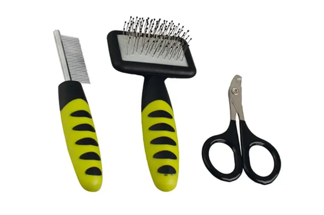 karlie-flamingo-1030209-peigne-de-soin-12-x-6-cm-vert-noir-rongeurs image 1