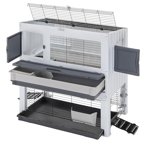 ferplast-bonnie-large-cage-lapin-2-niveaux-128x64x113-cm-avec-enclos image 4
