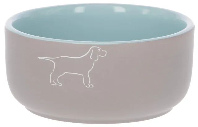 kerbl-pet-gamelle-en-c-ramique-spirit-gris-turquoise-500-ml image 1