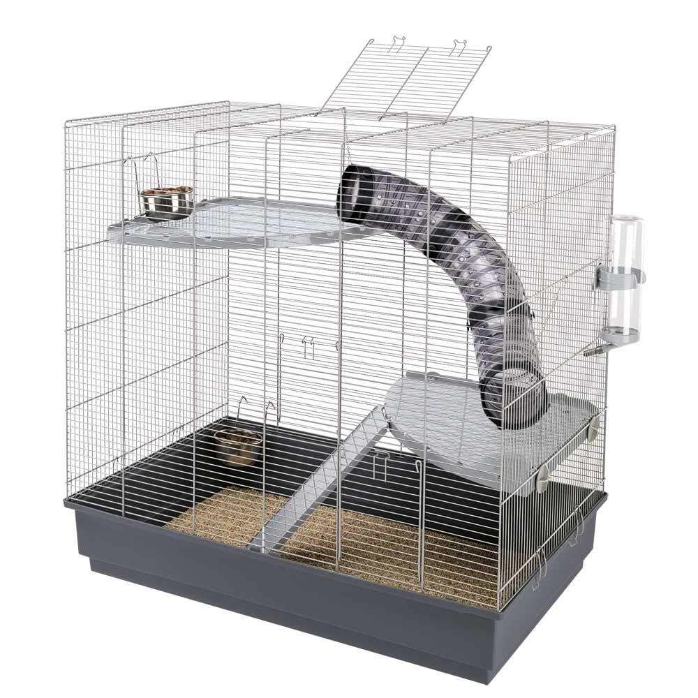 ferplast-pipe-set-80-cage-rats-et-chinchillas-3-niveaux-80-x-50-x-h-79-5-cm-gris image 3