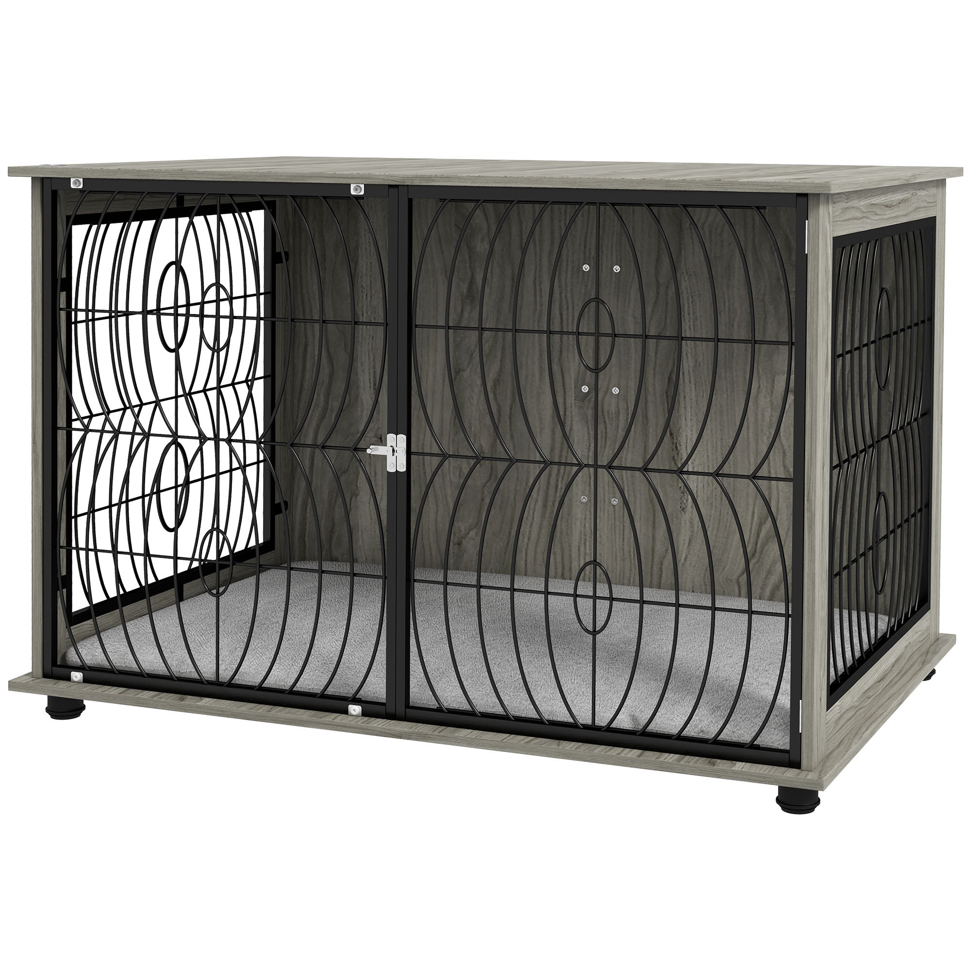 pawhut-niche-chien-table-d-appoint-118-x-75-x-82-cm-avec-coussin-pour-grands-chi image 2