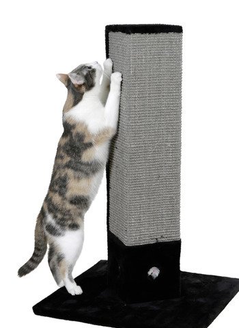 kerbl-pet-4-corner-arbre-chat-noir-48x48x80-cm-bois-peluche-sisal image 3