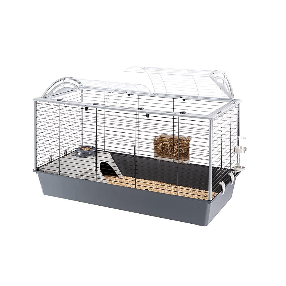 ferplast-casita-100-cage-lapins-cochons-d-inde-119-x-58-x-h-75-5-cm-accessoires image 2
