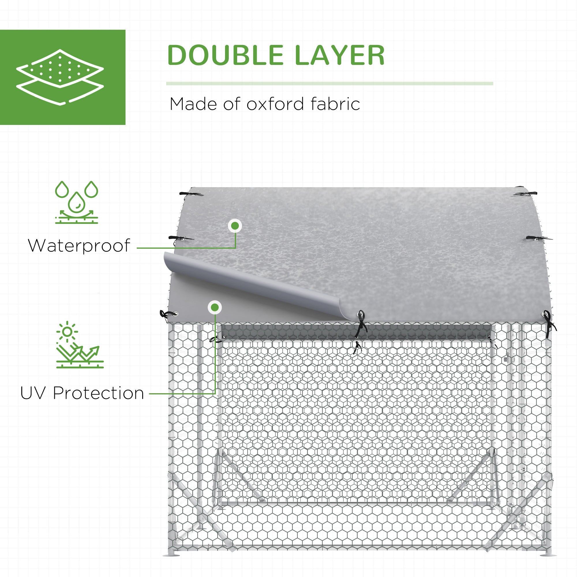pawhut-poulailler-enclos-m-tal-d-me-9-2-x-6-2-x-6-5-ft-avec-b-che-imperm-able-an image 7