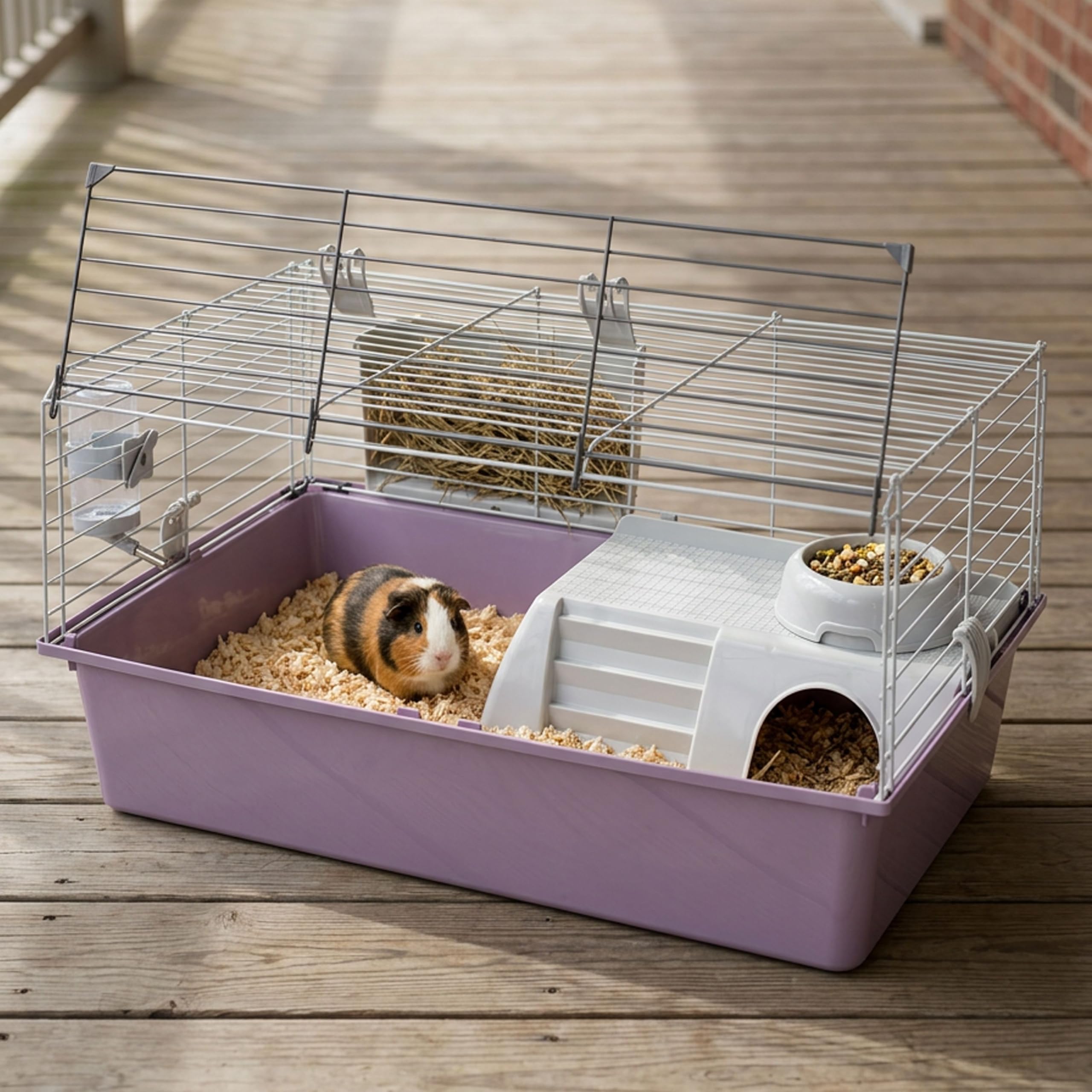 ferplast-guinea-70-cage-pour-cochons-d-inde-70-x-47-x-h-37-5-cm-m-tal-accessoire image 2