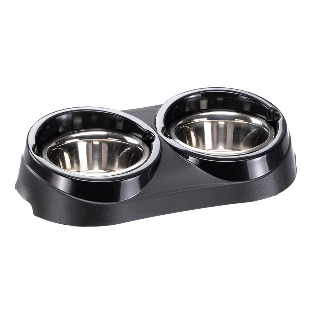 ferplast-duo-feed-1-l-support-double-gamelle-avec-2-bols-inox-pour-chien-et-chat image 4