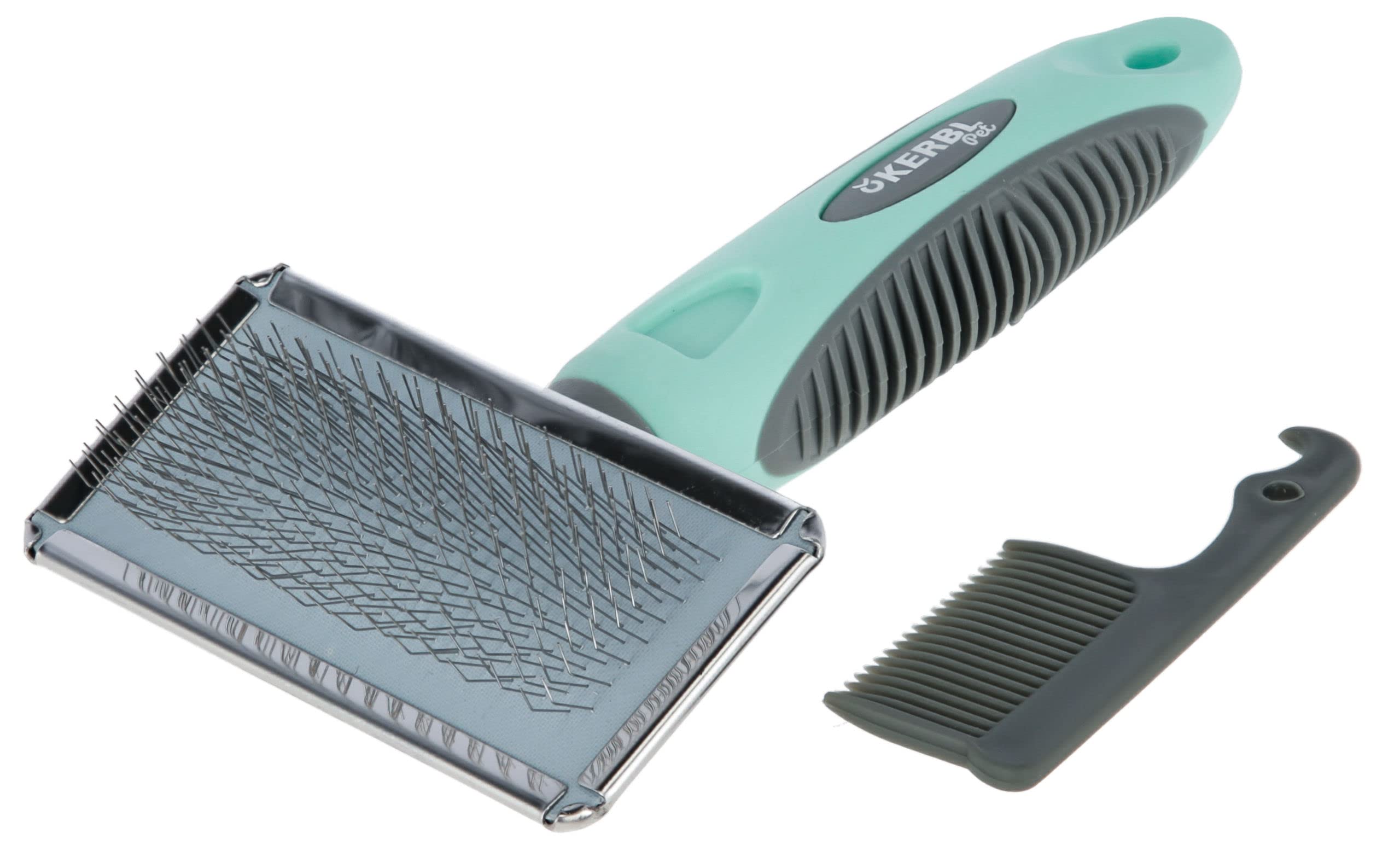 kerbl-carde-douce-corail-gris-16x6-cm-brosse-d-m-lante-chien-chat image 6