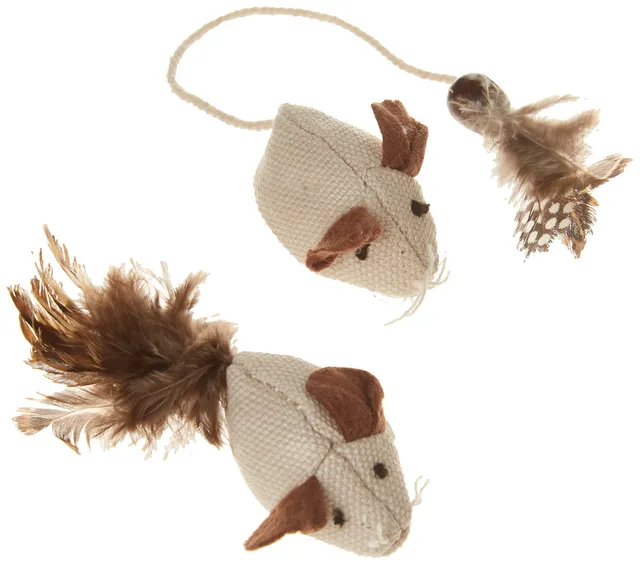 kerbl-nature-jouet-souris-avec-ressort-pour-chat-4-5-cm image 1