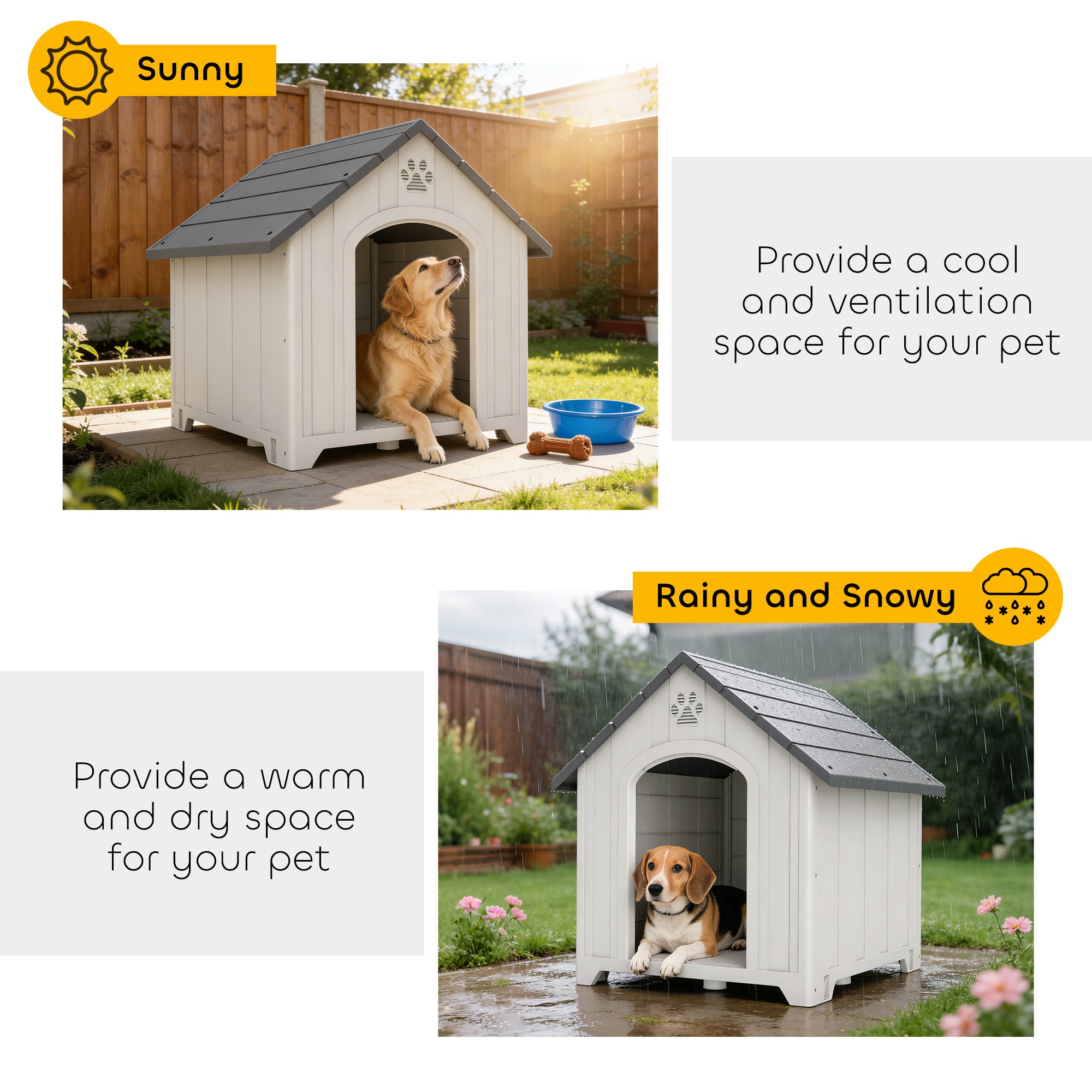 pawhut-niche-pour-chien-en-plastique-sur-lev-e-ventil-e-88-cm image 8