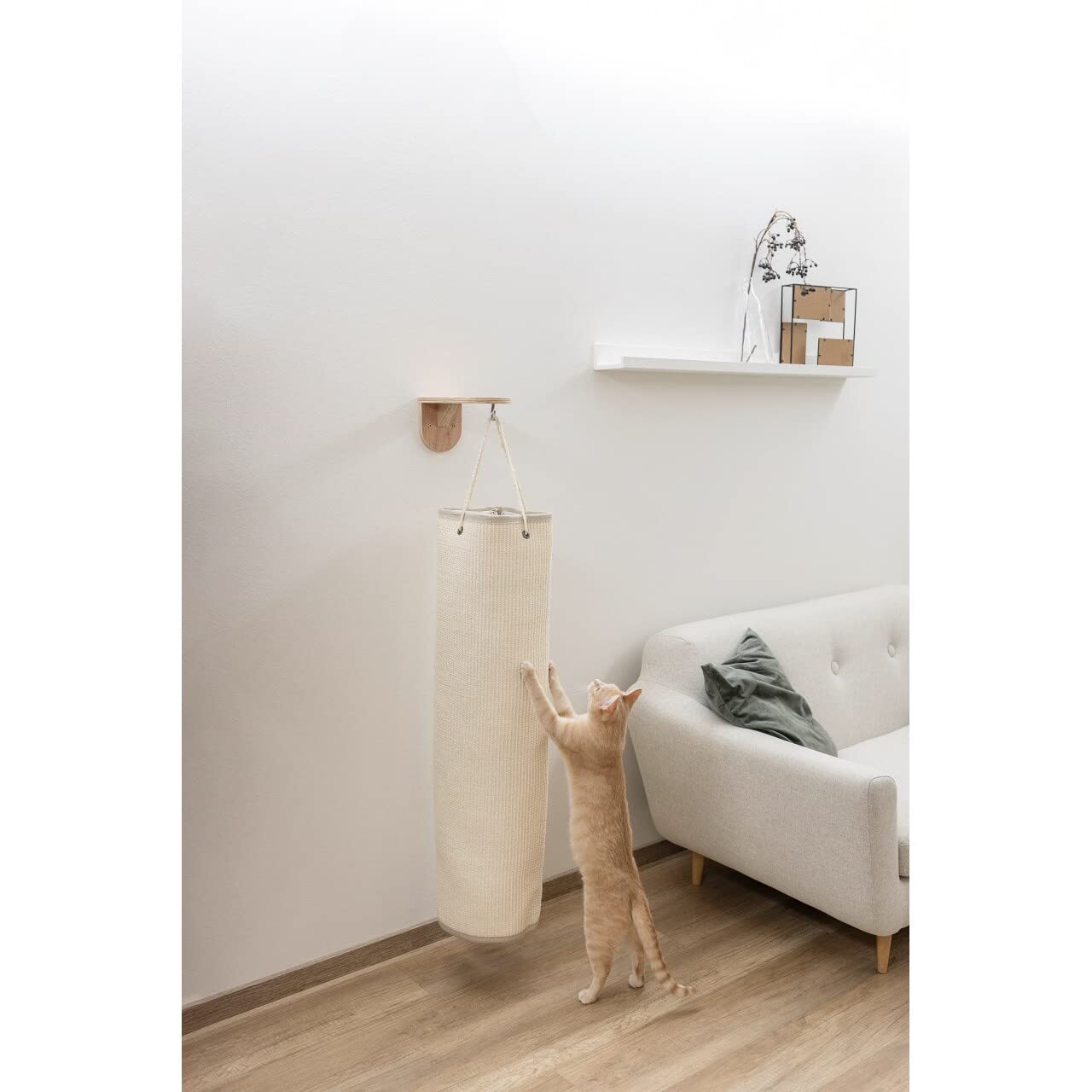 kerbl-climber-mini-sac-d-escalade-pour-chat-beige-25-x-100-cm-mural image 3