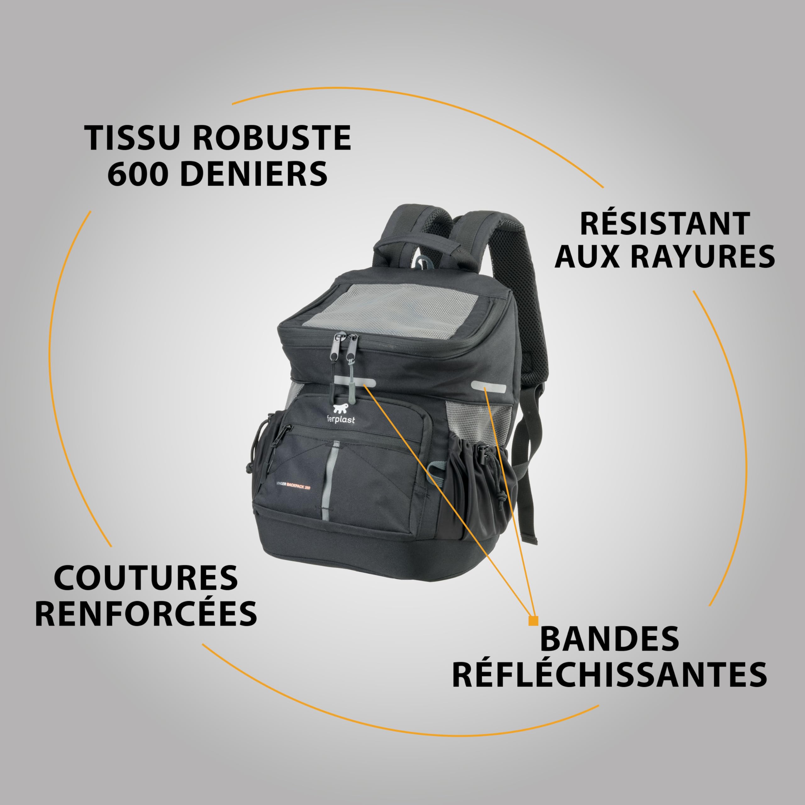 ferplast-voyager-backpack-350-sac-dos-transport-chat-et-chien-29x21x36h-cm-max-1 image 3