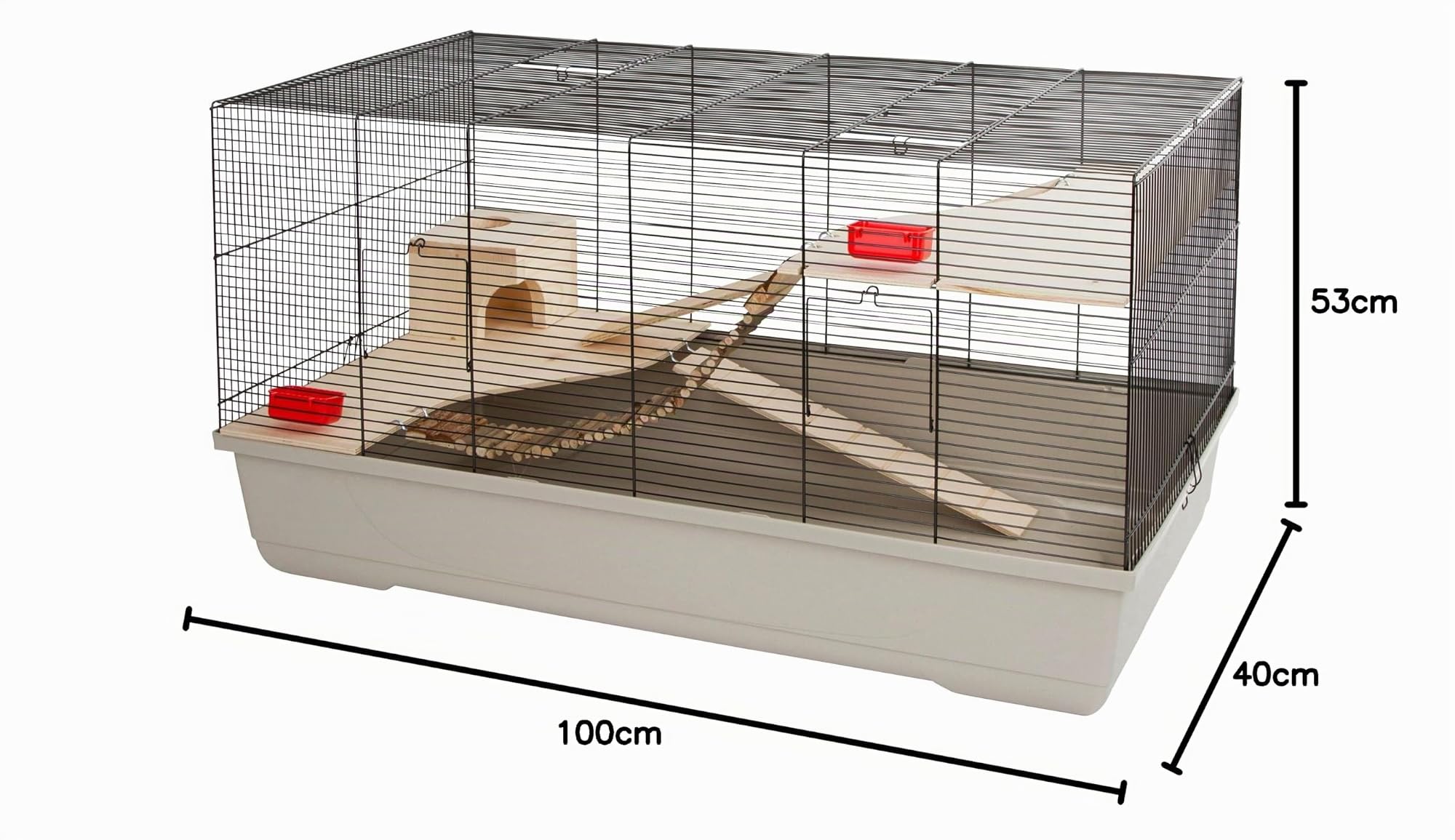 kerbl-cage-pour-hamster-100x53x55-cm-beige-2-niveaux image 8