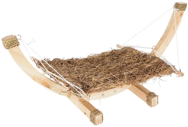 kerbl-pet-siesta-hamac-en-foin-pour-petits-animaux-73-x-36-x-34-cm-avec-structur image 1