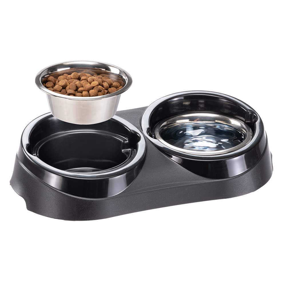 ferplast-duo-feed-1-l-support-double-gamelle-avec-2-bols-inox-pour-chien-et-chat image 3