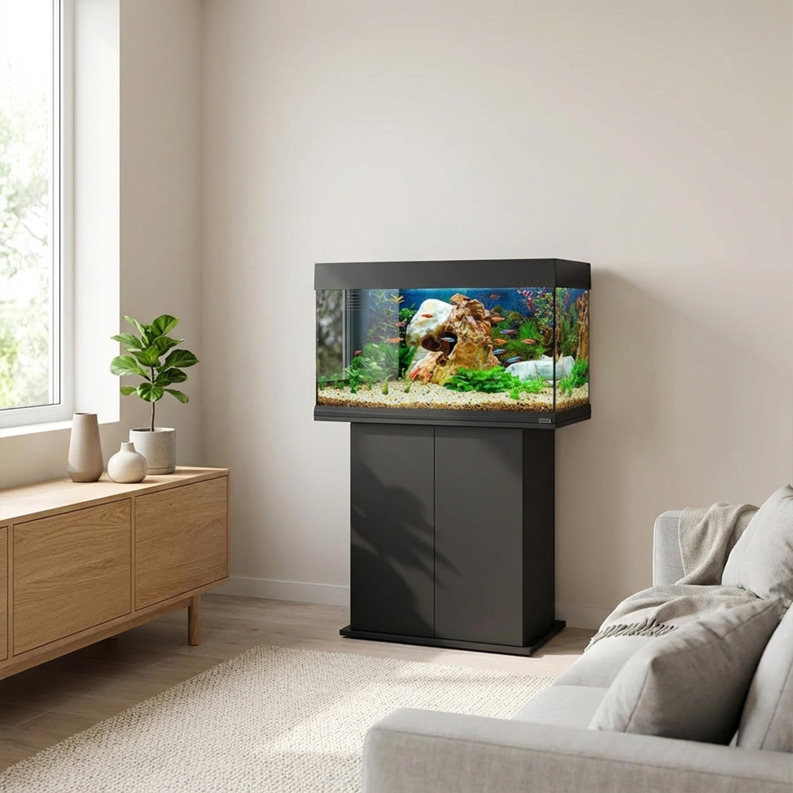 ferplast-stand-dubai-cayman-80-black-meuble-support-en-bois-pour-aquarium-80-cm image 2