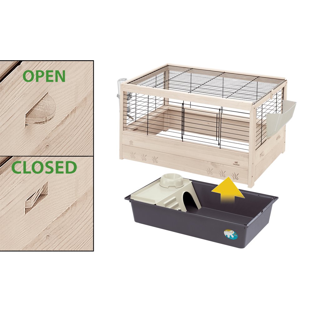 ferplast-arena-80-cage-lapins-et-cochons-d-inde-82x52x45-5-cm-bois-fsc-avec-acce image 3
