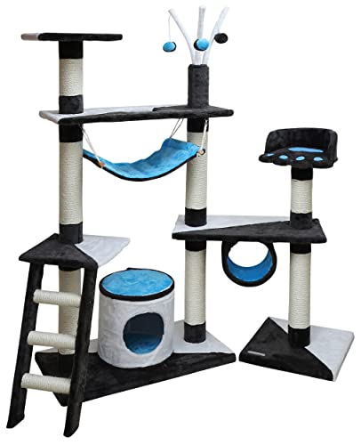 kerbl-arbre-chat-cr-atif-gris-bleu-blanc-150-cm image 7