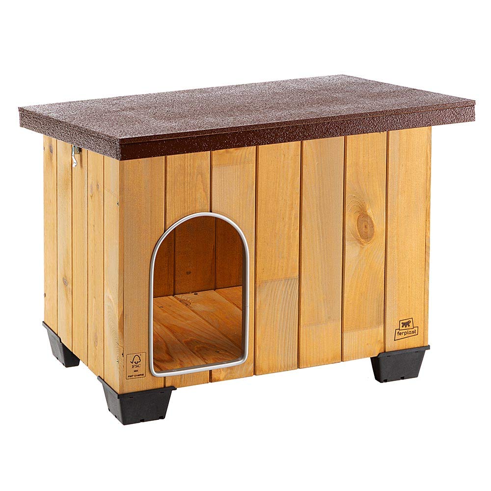 ferplast-baita-niche-chien-ext-rieur-bois-fsc-m-67-x-53-x-56-cm-avec-toit-ouvran image 1