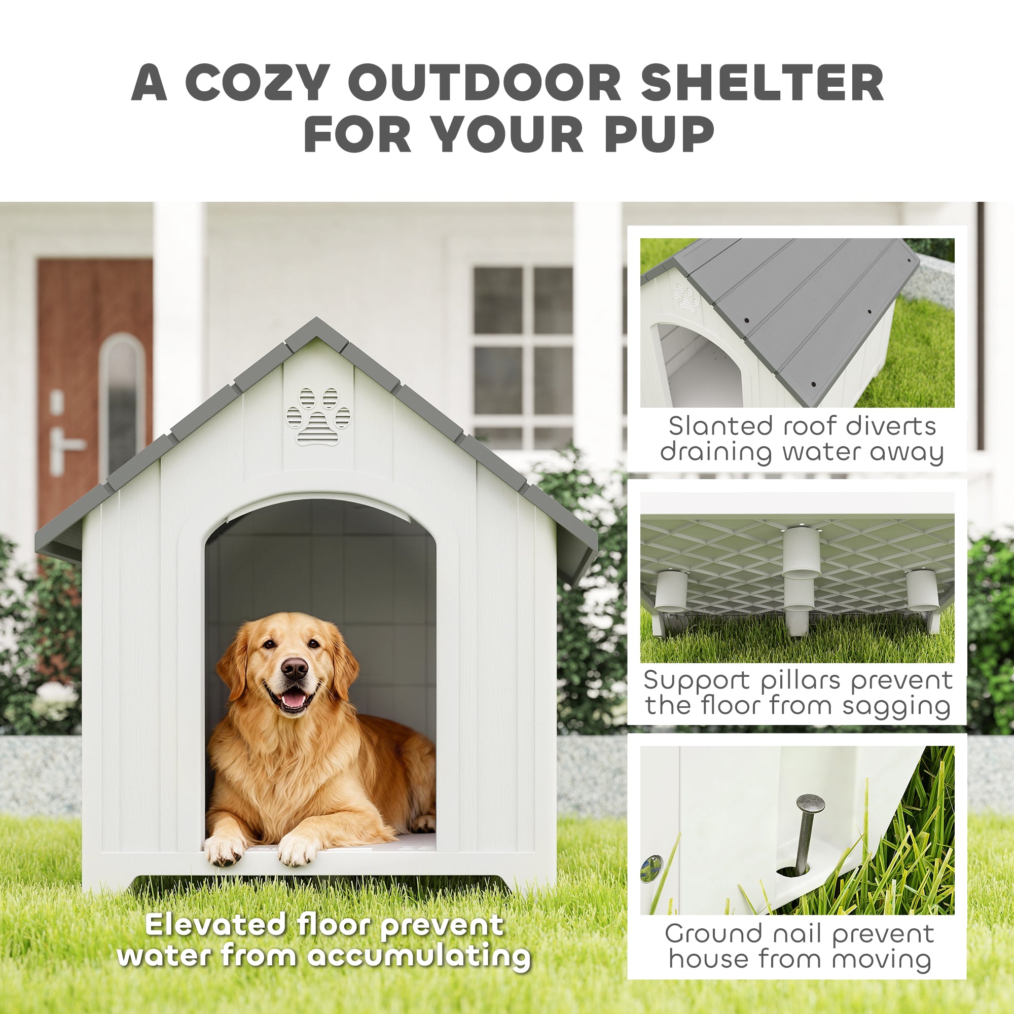 pawhut-niche-pour-chien-en-plastique-sur-lev-e-ventil-e-88-cm image 6