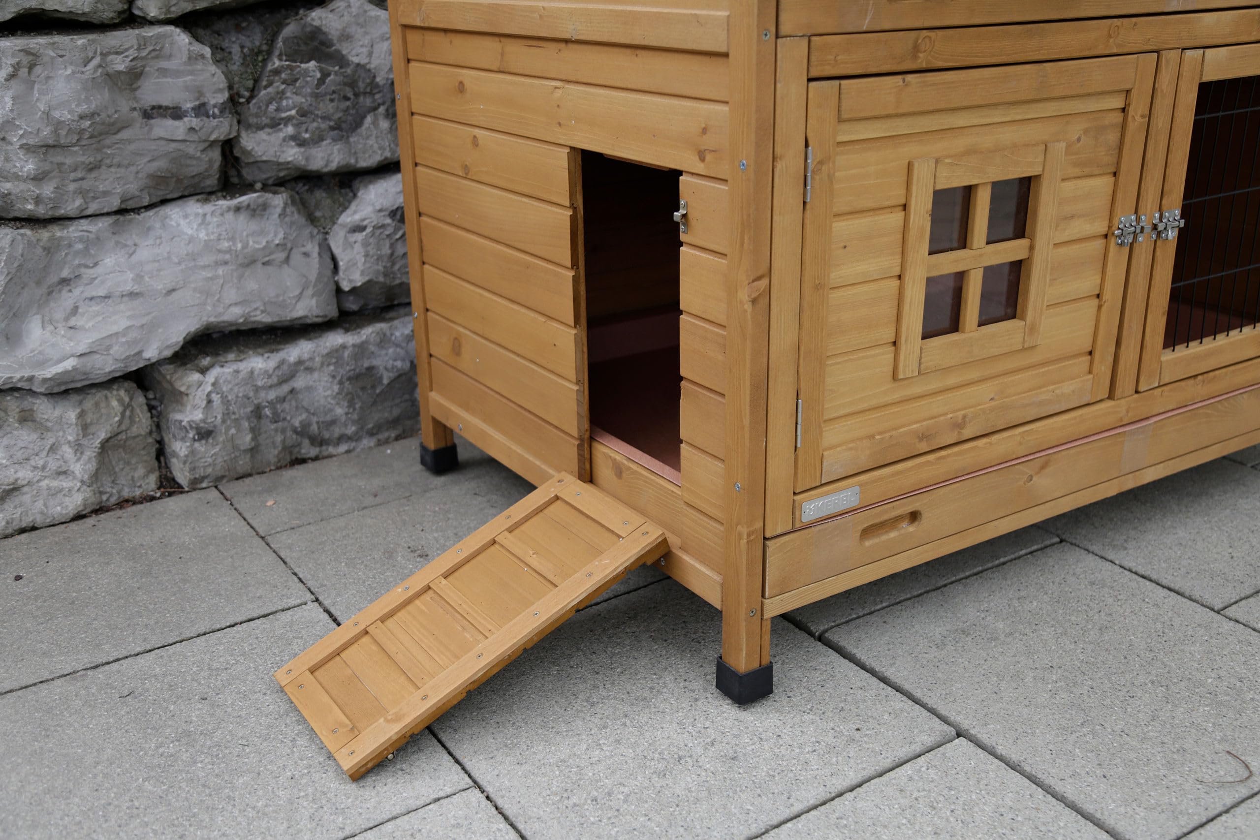 kerbl-pet-cage-rongeurs-s-dtirol-125-x-87-x-142-cm-bois-clapier-lapins image 3