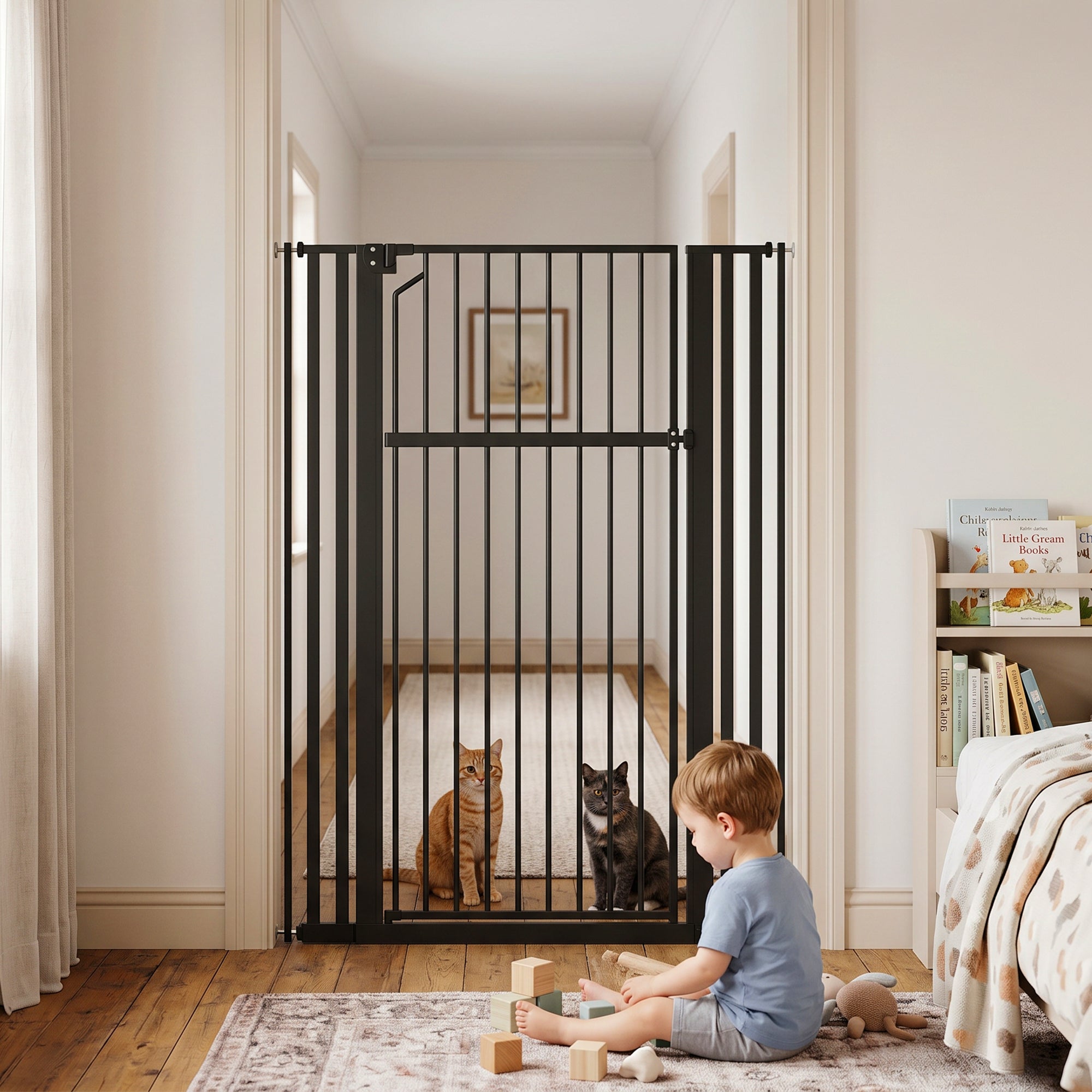 pawhut-barri-re-pour-animaux-extra-haute-140-cm-avec-fermeture-automatique-76-10 image 3