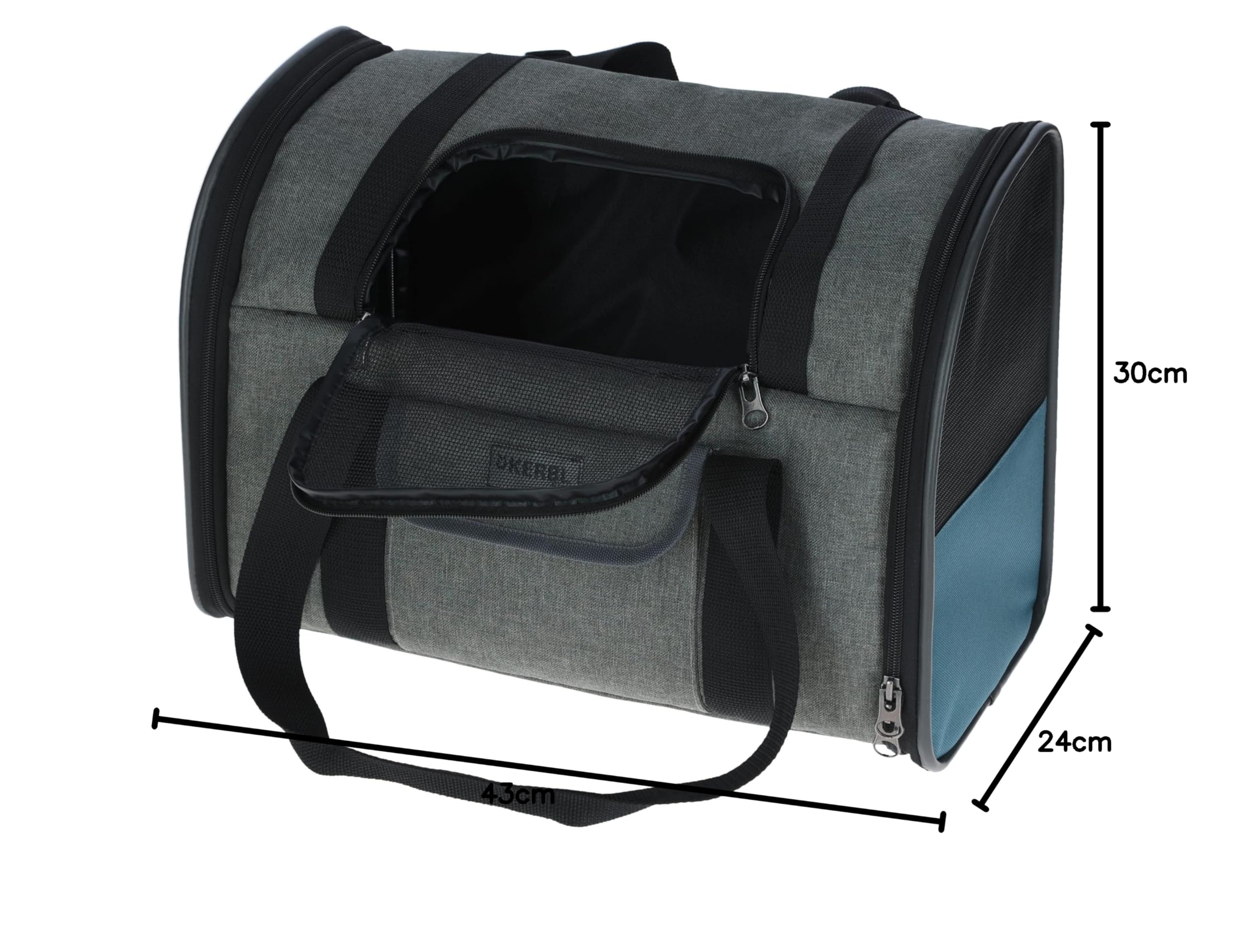 kerbl-sac-dos-pour-chien-vacation-gris-bleu-43x24x30-cm image 7