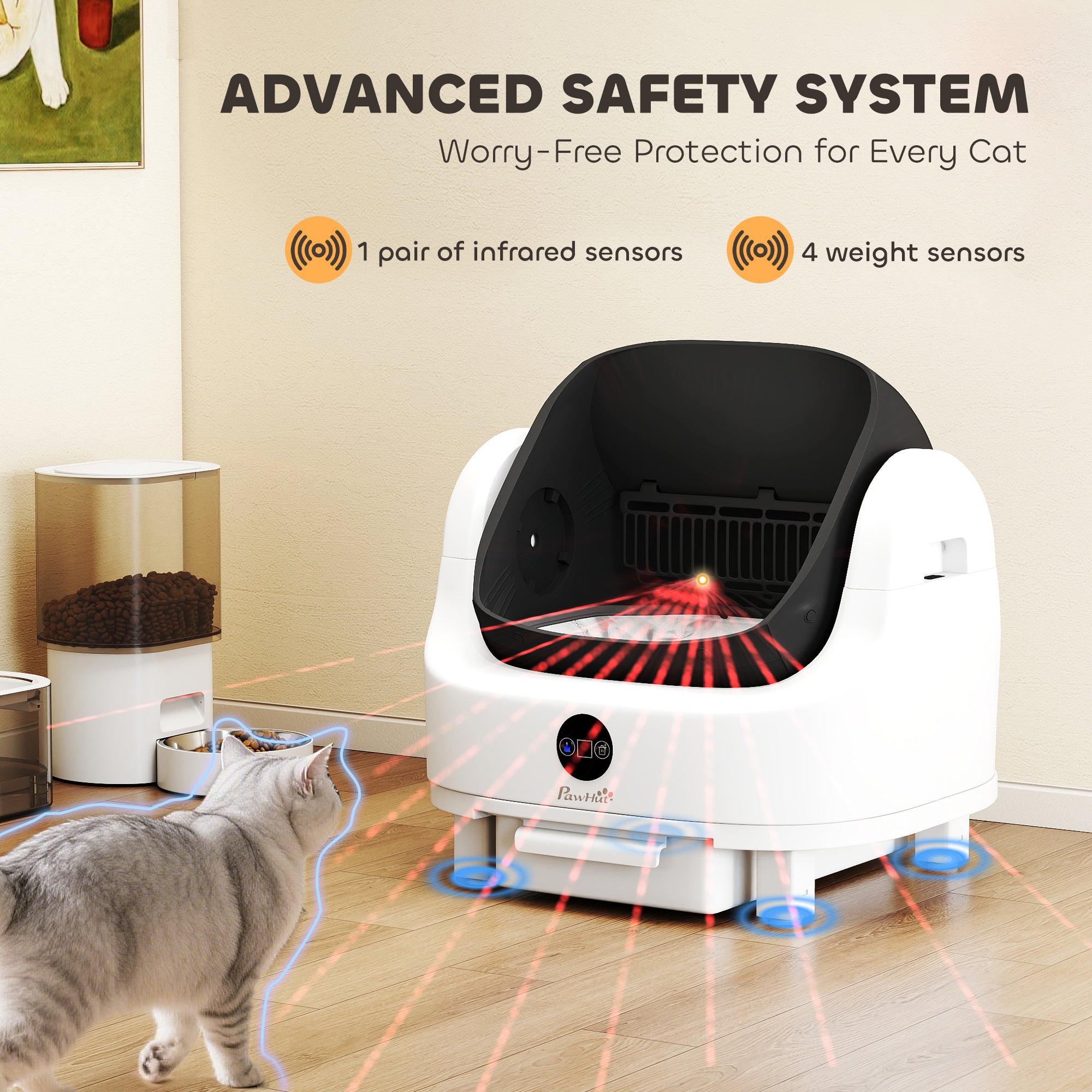 pawhut-liti-re-chat-automatique-ouverte-avec-bac-anti-odeur image 6