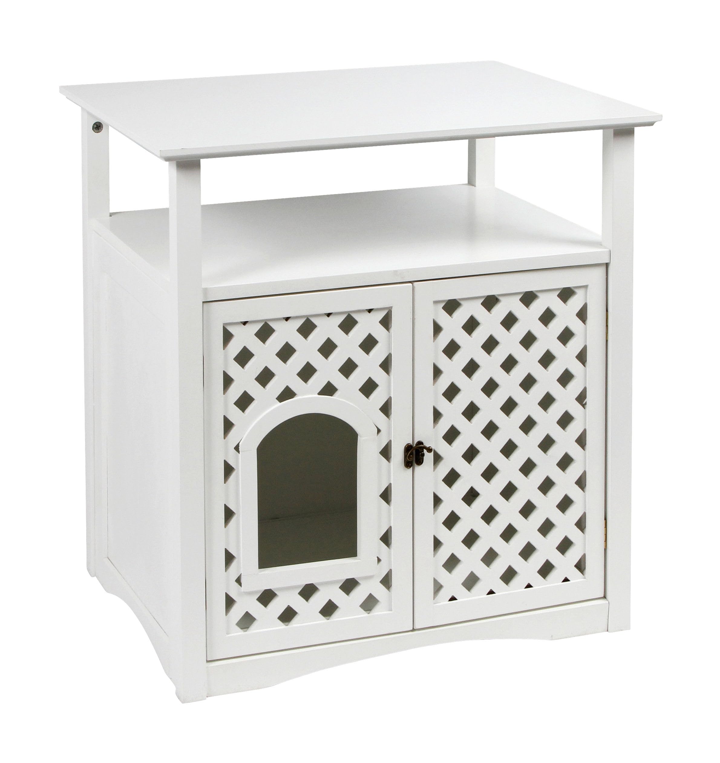 kerbl-armoire-pour-chat-helena-64x46x65-cm-blanc-cache-liti-re-et-couchage image 1