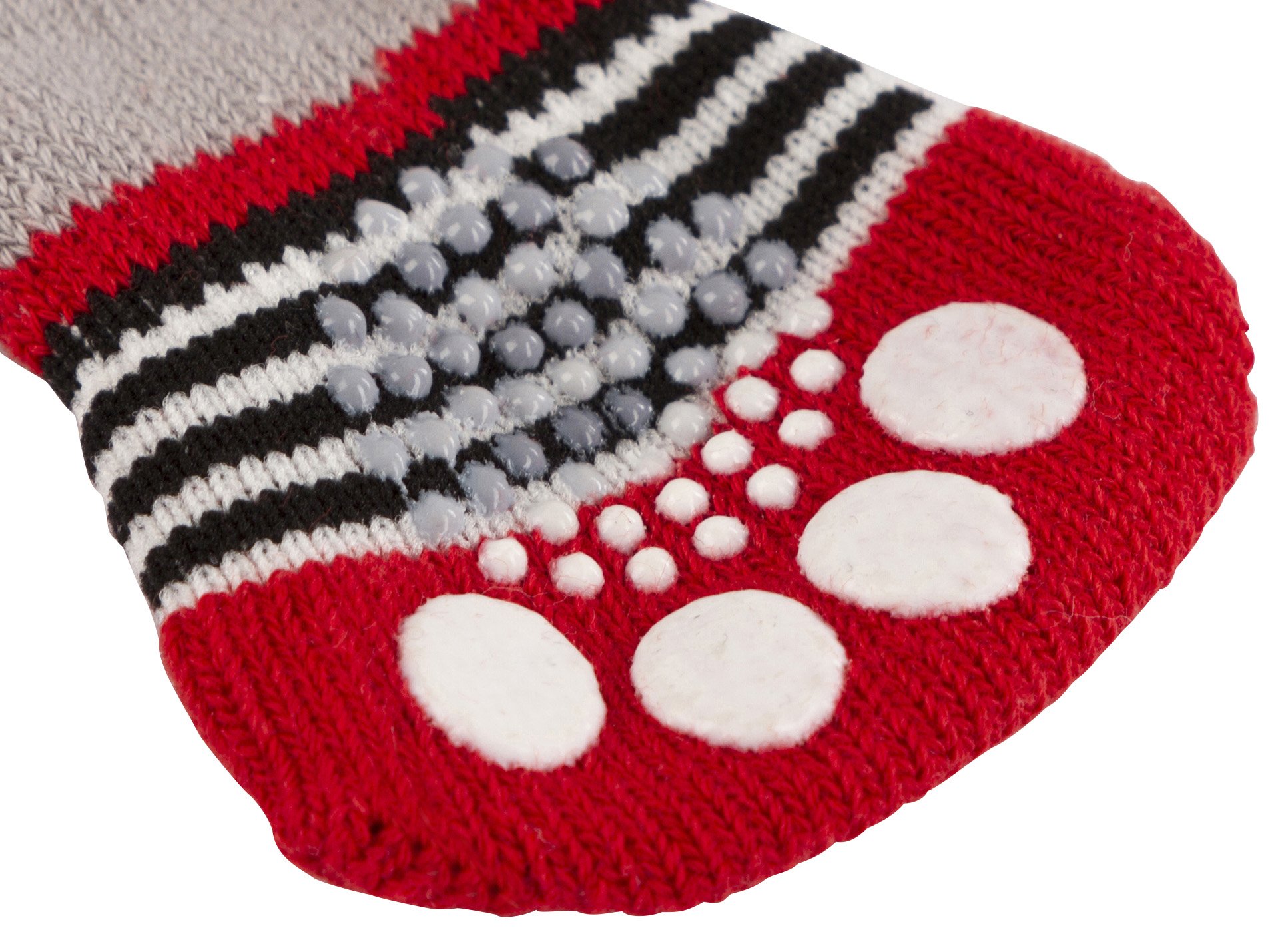 kerbl-bruno-chaussettes-pour-chien-gris-rouge-taille-l-lot-de-4 image 2
