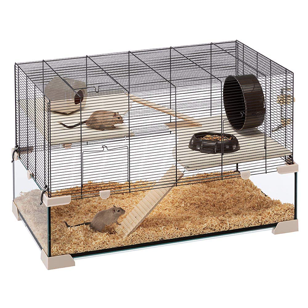 ferplast-karat-80-cage-pour-hamsters-et-souris-2-tages-en-verre-et-m-tal image 3