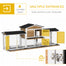 pawhut-clapier-lapin-en-bois-230-cm-double-enclos-avec-rampes-blanc image 7