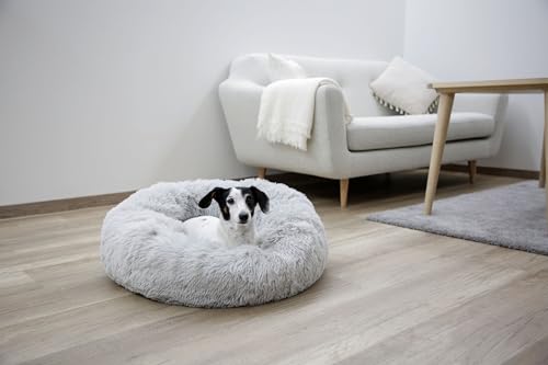 kerbl-fluffy-corbeille-donut-pour-chien-et-chat-gris-clair-76-x-19-cm image 6