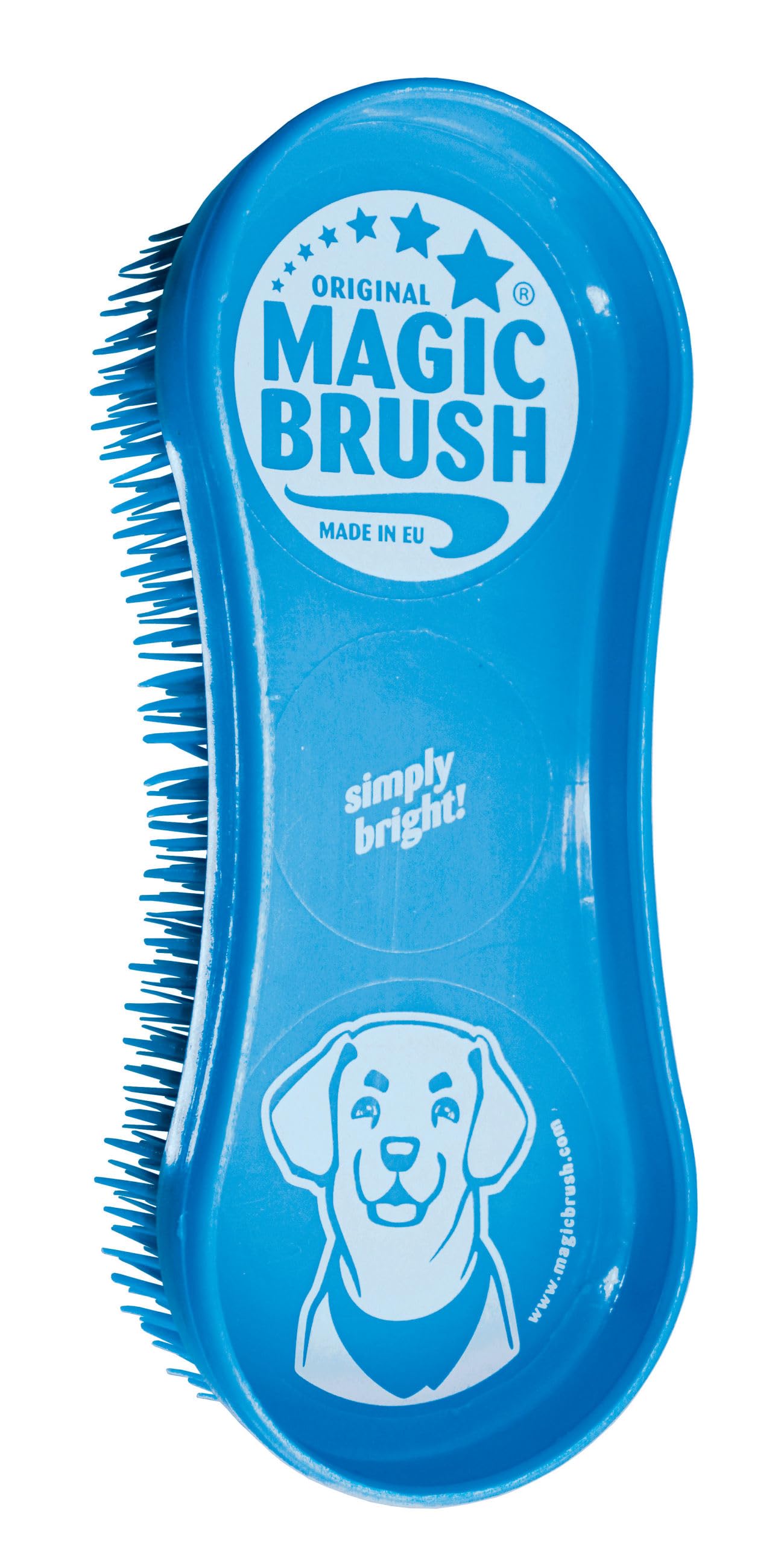 kerbl-magicbrush-brosse-pour-chien-bleu-ciel-poils-courts-moyens image 1