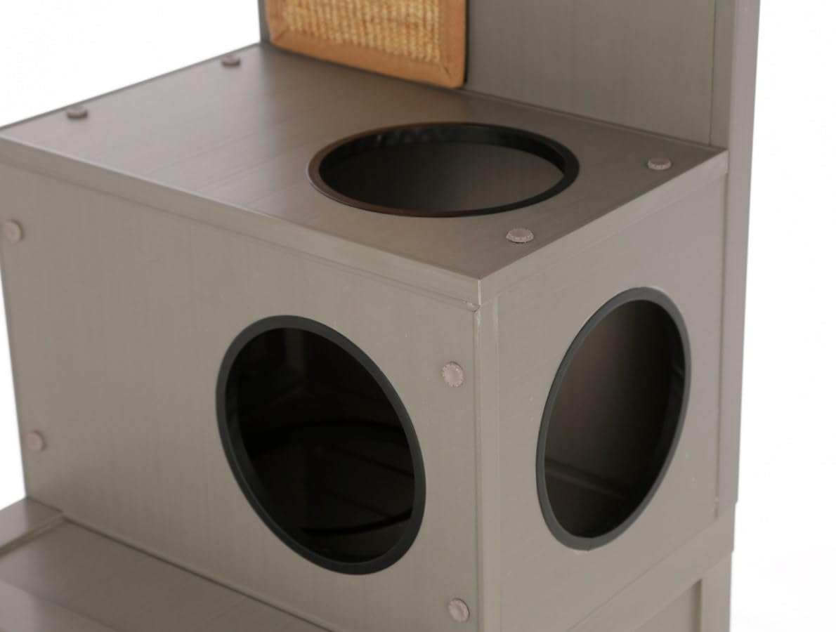 kerbl-pet-maison-de-jeux-chat-eco-alex-gris-42x42x152-5-cm image 5