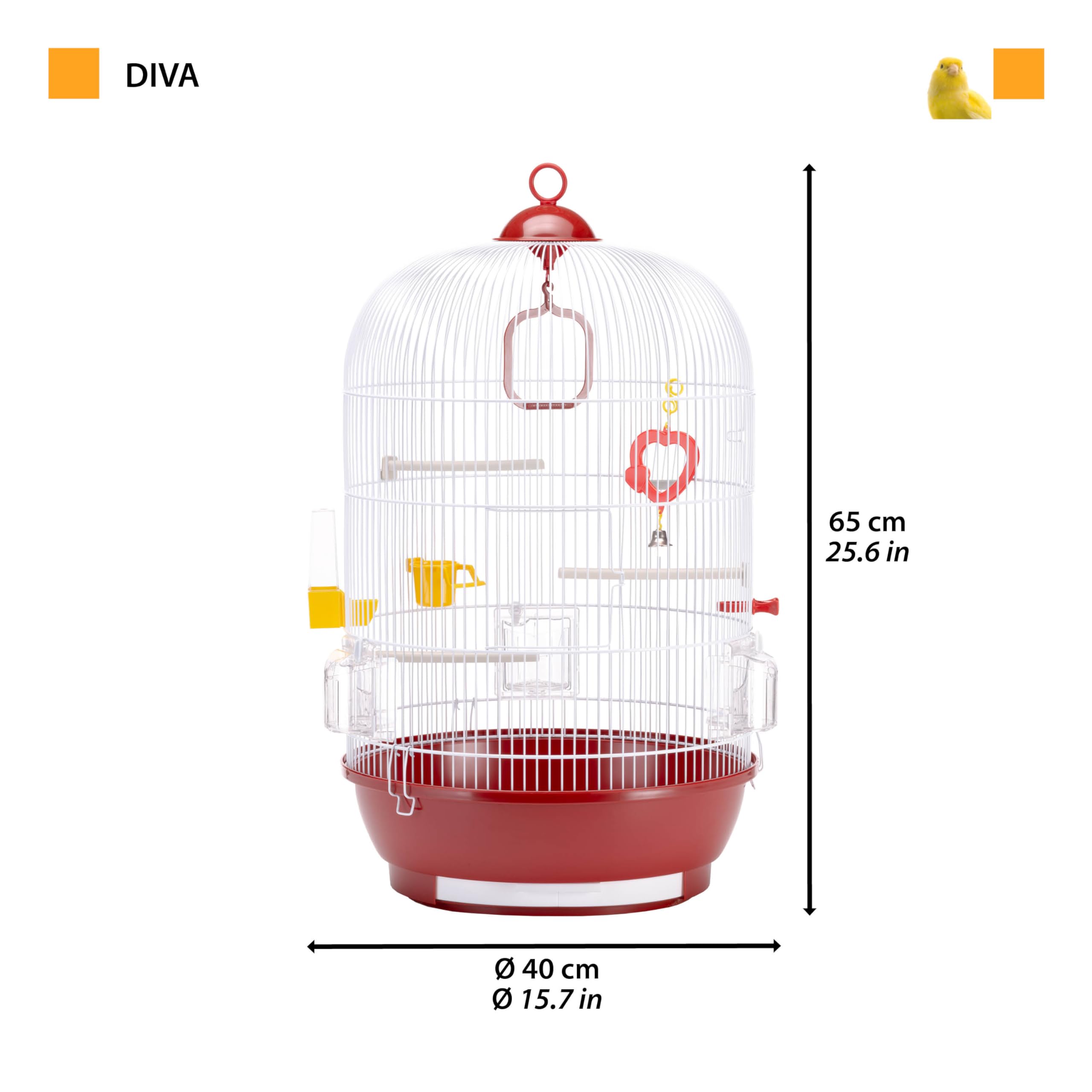 ferplast-diva-cage-oiseaux-m-tal-40-x-65-cm-canaris-perruches-avec-accessoires image 2