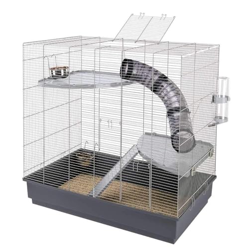 ferplast-pipe-set-80-cage-rats-et-chinchillas-3-niveaux-80-x-50-x-h-79-5-cm-gris image 6