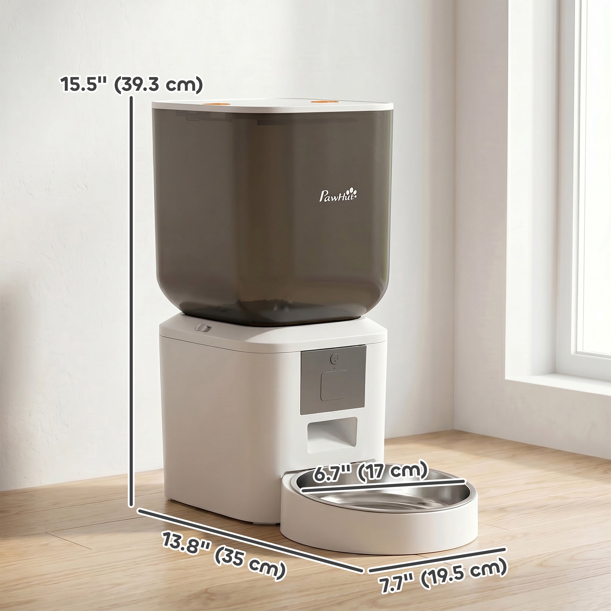 pawhut-distributeur-automatique-croquettes-chat-wifi-smart-8l image 5