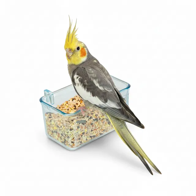 ferplast-mangeoire-automatique-fpi-4510-transparente-pour-cages-oiseaux image 1
