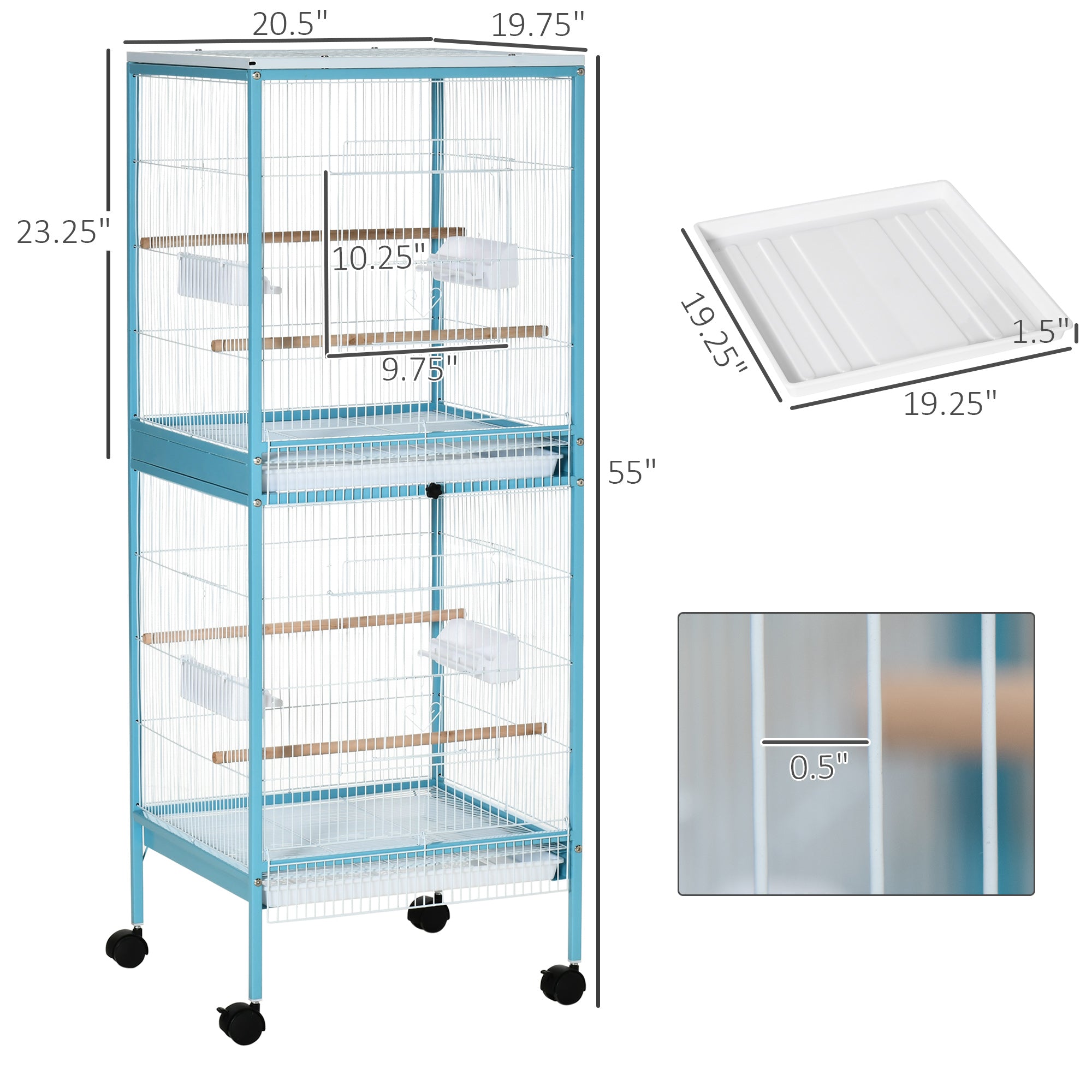 pawhut-grande-cage-oiseaux-55-bleu-clair-voli-re-canari-pinson-conure image 6