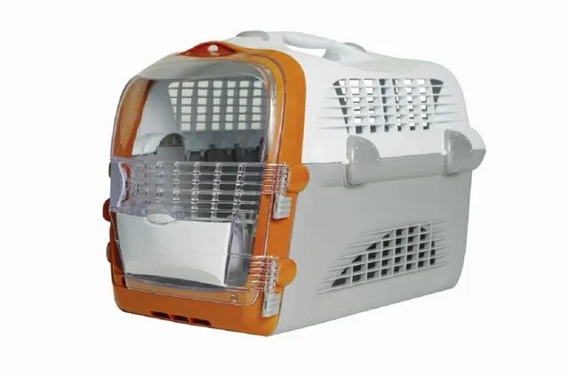 catit-pet-cabrio-caisse-de-transport-multifonction-gris-orange-pour-chats-et-pet image 1