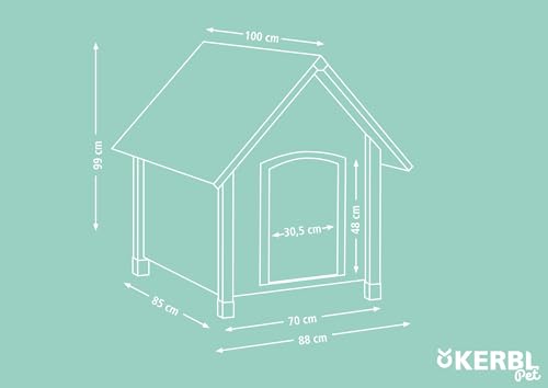 kerbl-niche-chien-100-x-88-x-99-cm-avec-toit-bitum-tanche image 6