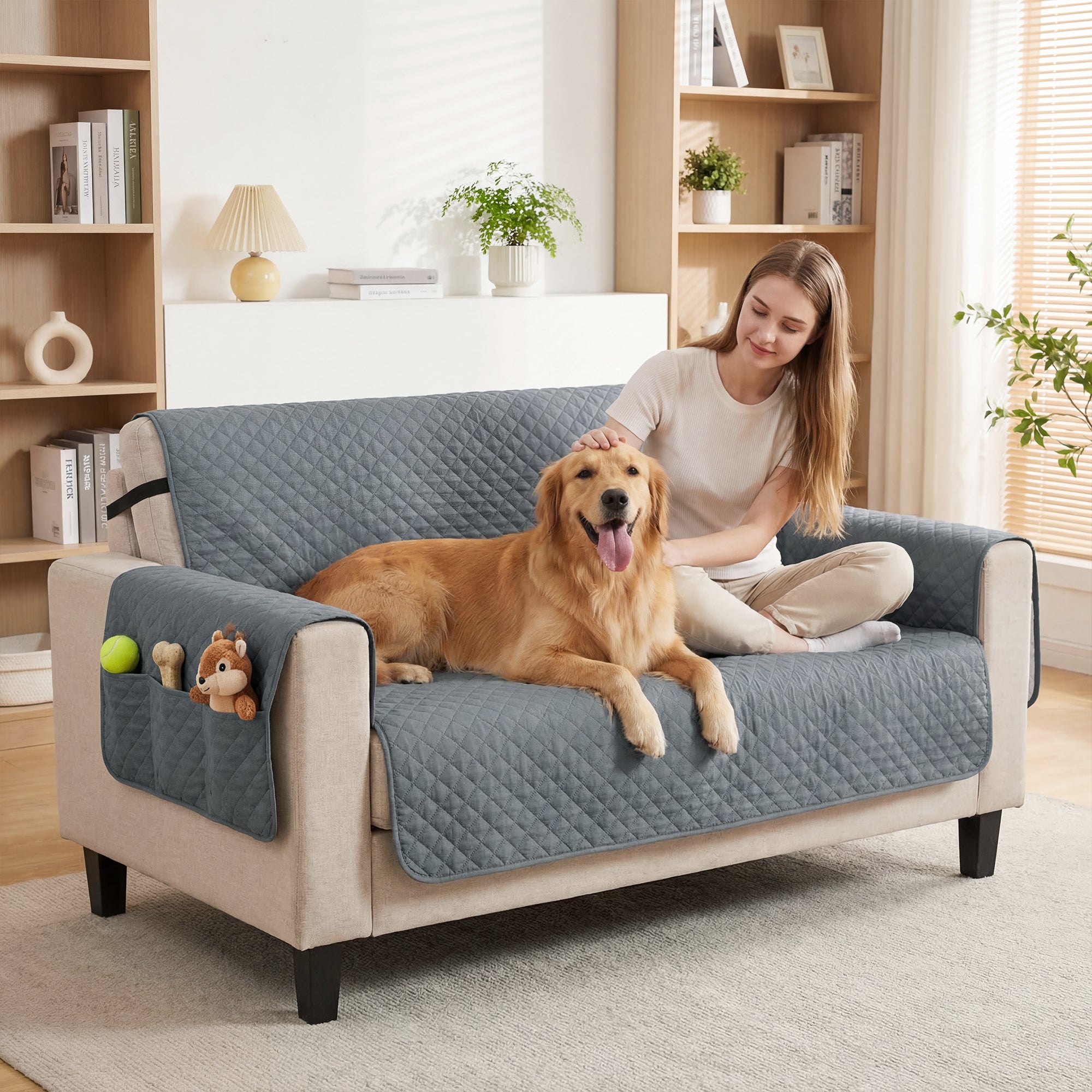 pawhut-housse-de-canap-2-places-grise-imperm-able-pour-animaux-antid-rapante-ave image 3